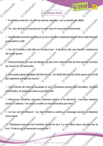 Page 2 de la fiche