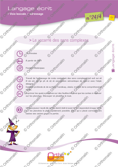 Page 1 de la fiche
