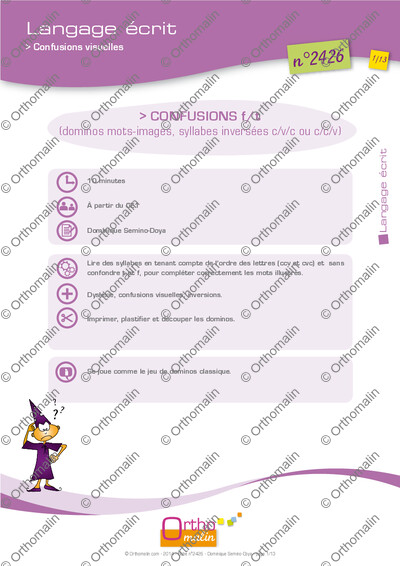 Page 1 de la fiche