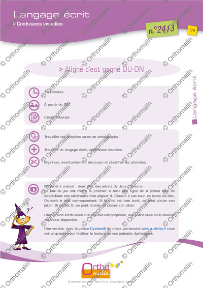 Page 1 de la fiche