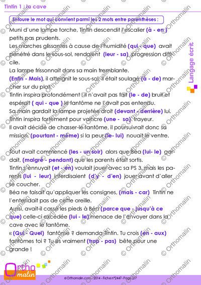 Page 2 de la fiche
