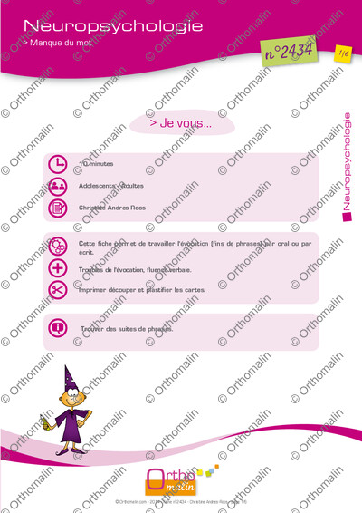 Page 1 de la fiche