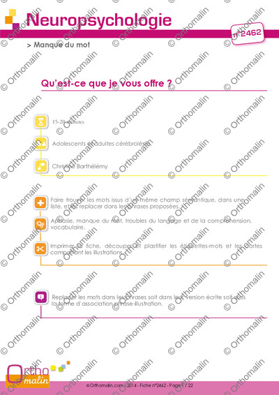 Page 1 de la fiche