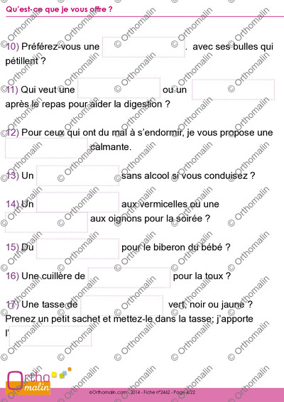 Page 4 de la fiche