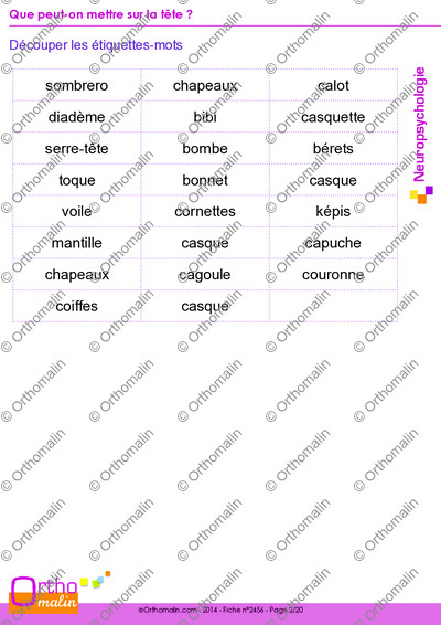Page 2 de la fiche