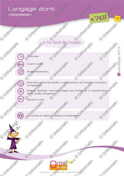 Page 1 de la fiche