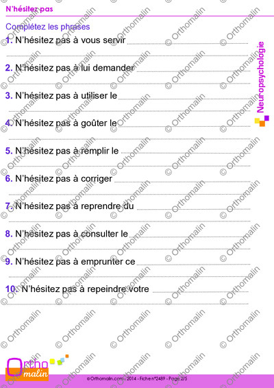 Page 2 de la fiche