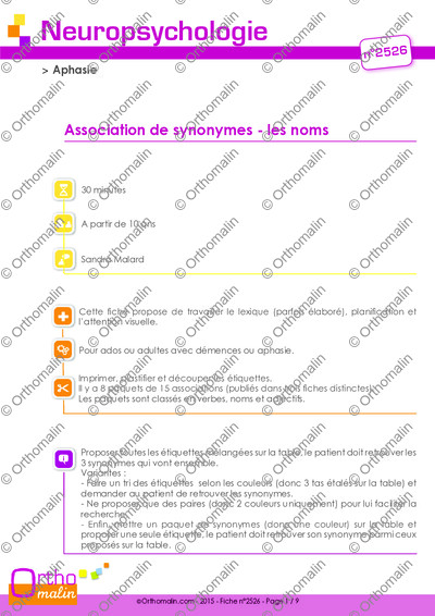 Page 1 de la fiche