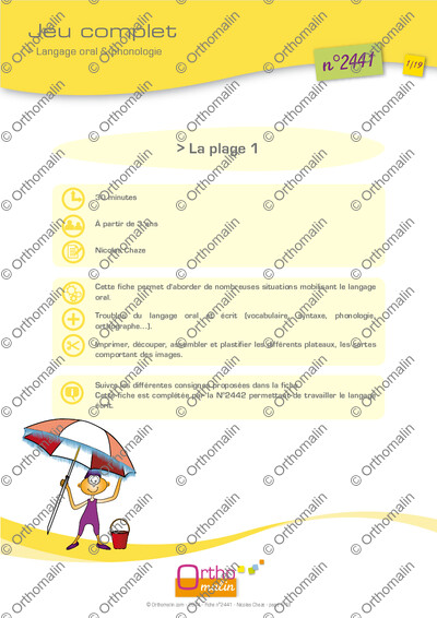 Page 1 de la fiche