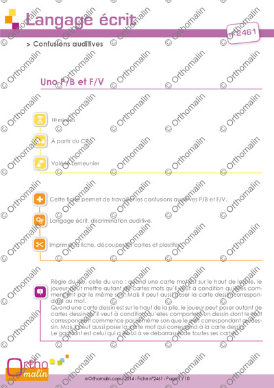 Page 1 de la fiche