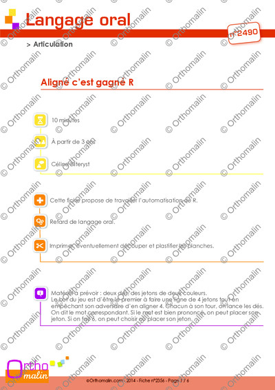 Page 1 de la fiche