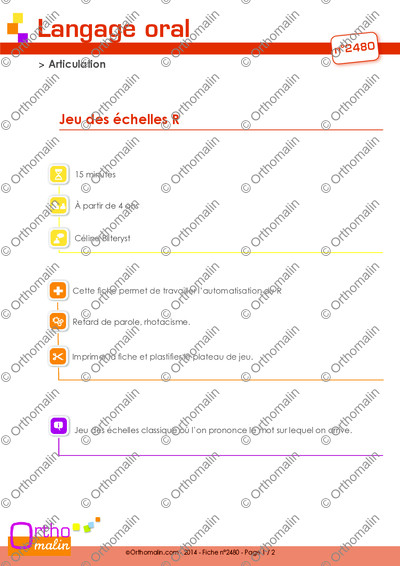 Page 1 de la fiche