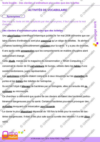 Page 14 de la fiche