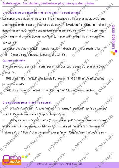 Page 10 de la fiche