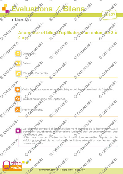 Page 1 de la fiche
