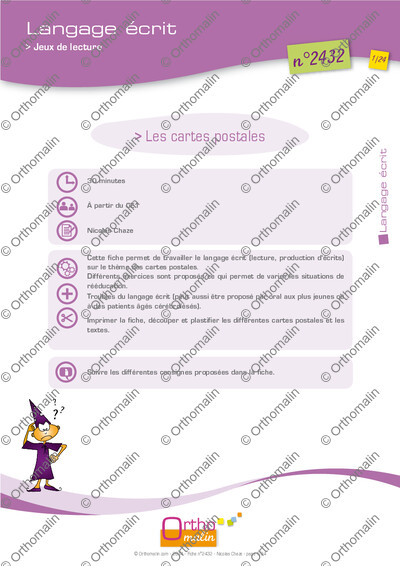 Page 1 de la fiche