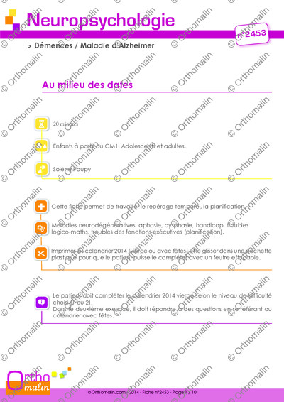 Page 1 de la fiche