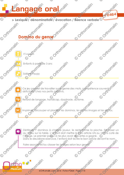 Page 1 de la fiche