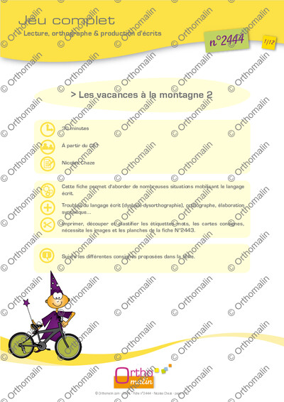 Page 1 de la fiche