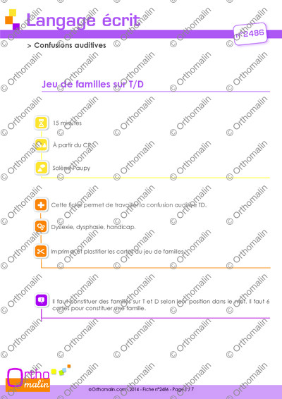 Page 1 de la fiche