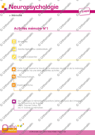 Page 1 de la fiche