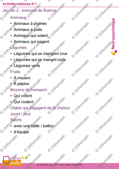 Page 18 de la fiche