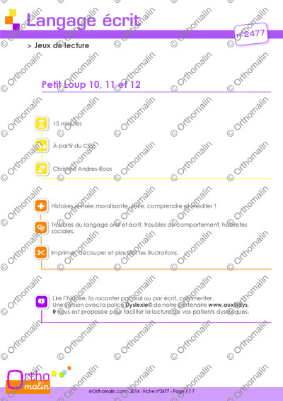 Page 1 de la fiche