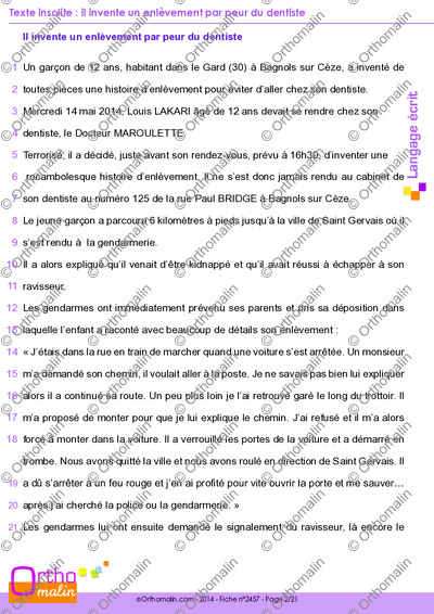 Page 2 de la fiche