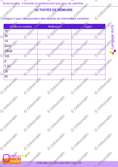 Page 11 de la fiche