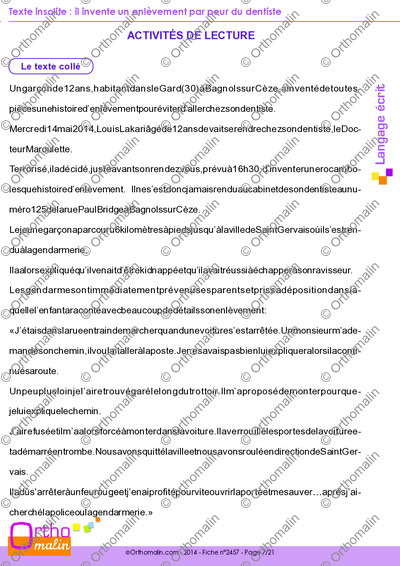 Page 7 de la fiche