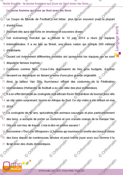 Page 2 de la fiche