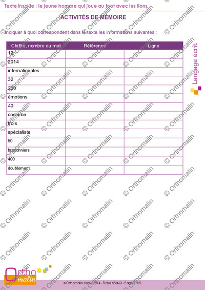 Page 11 de la fiche