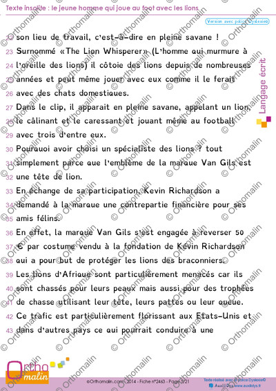Page 5 de la fiche