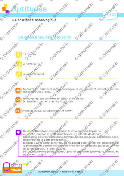 Page 1 de la fiche