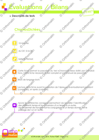 Page 1 de la fiche
