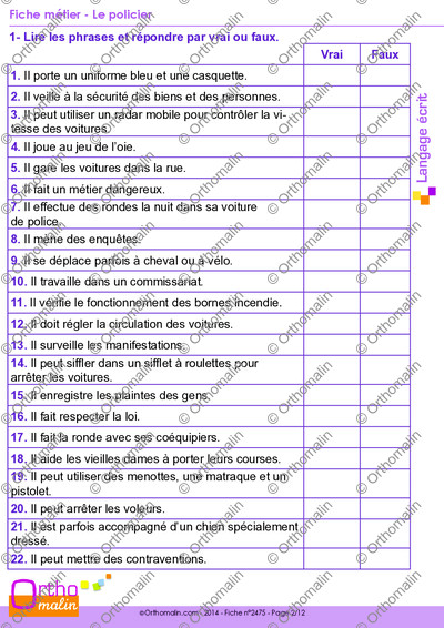 Page 2 de la fiche