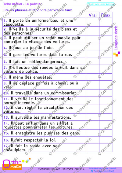 Page 3 de la fiche