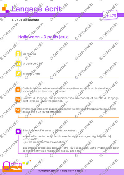 Page 1 de la fiche