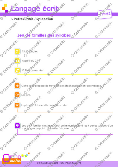 Page 1 de la fiche