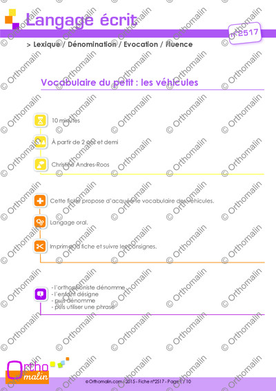 Page 1 de la fiche