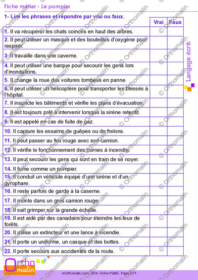 Page 2 de la fiche