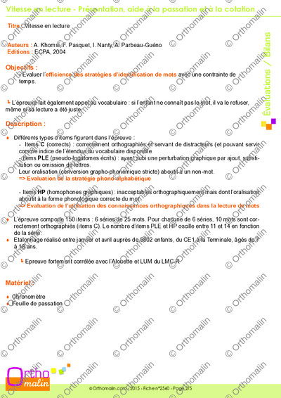 Page 2 de la fiche