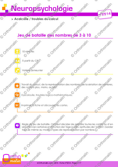 Page 1 de la fiche