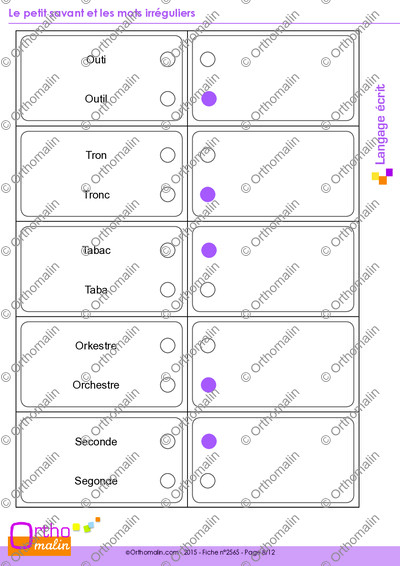 Page 8 de la fiche