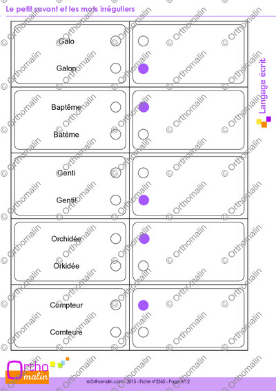 Page 9 de la fiche