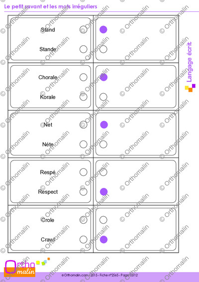 Page 10 de la fiche