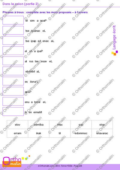 Page 8 de la fiche