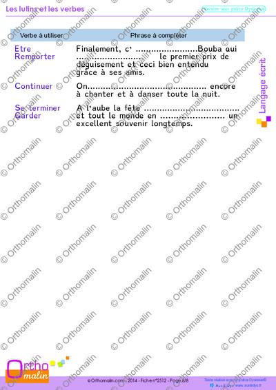 Page 8 de la fiche