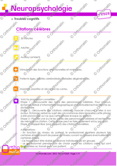 Page 1 de la fiche