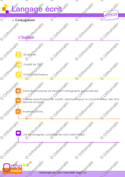 Page 1 de la fiche